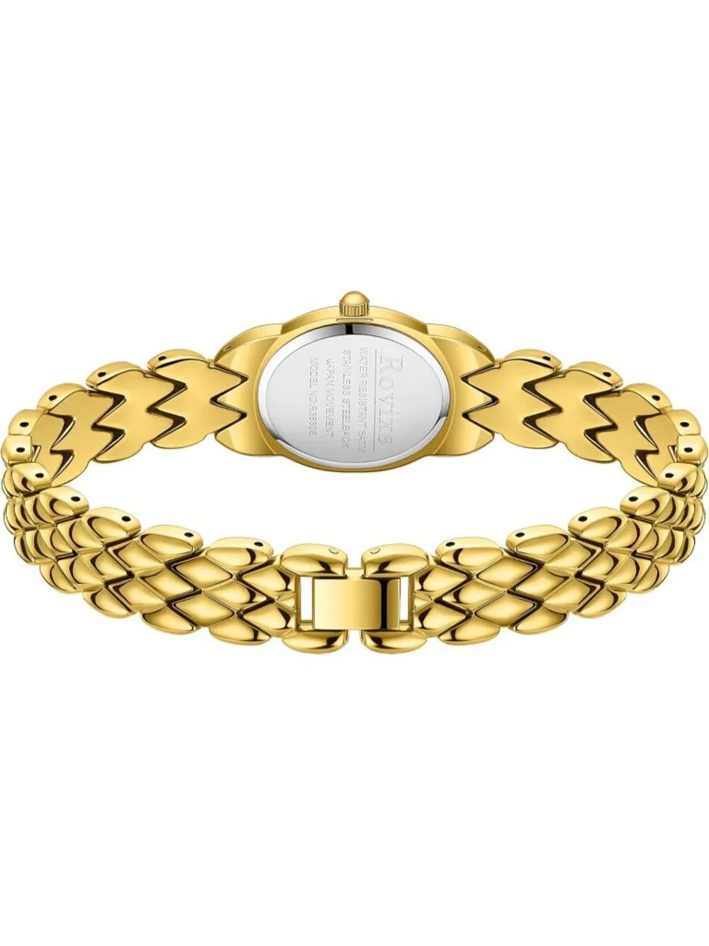Women's Gold White Elegant Retro Vintage Luxury Adjustable Bracelet Wrist Watch